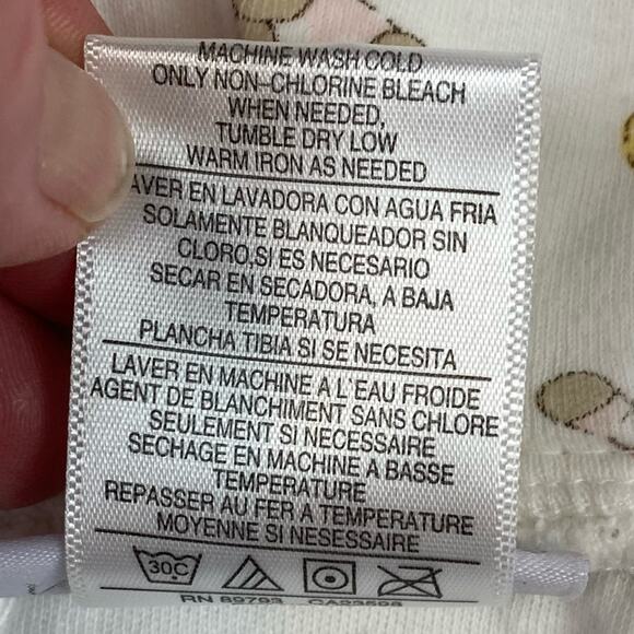 Baby Bathrobe 3-6 Mos Vitamins Baby Giraffe White Pink - Picture 4 of 5